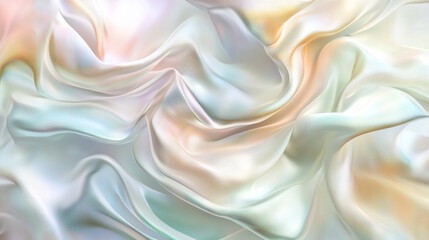 Fototapeta premium A mesmerizing abstract background featuring silky, flowing textures in a delicate mix of pastel and white tones