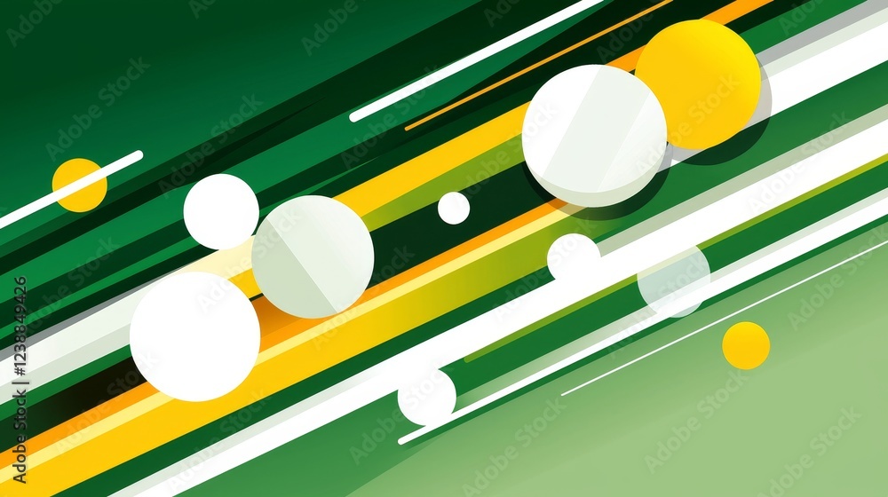 Poster abstract illustration of energy flows in the universe with colorful shapes