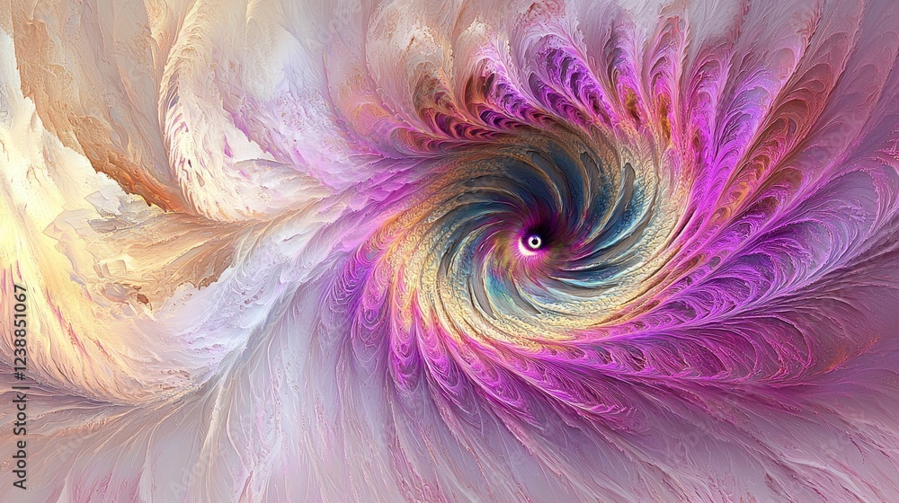 Poster abstract metaphysical swirl of colors representing infinite dimensions