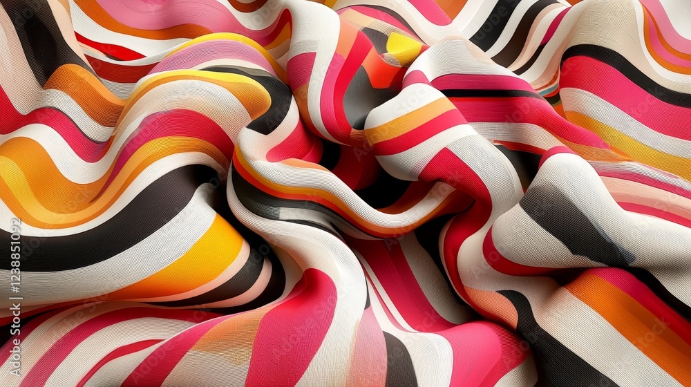 Poster mesmerizing waves of colorful data exposing the essence of design