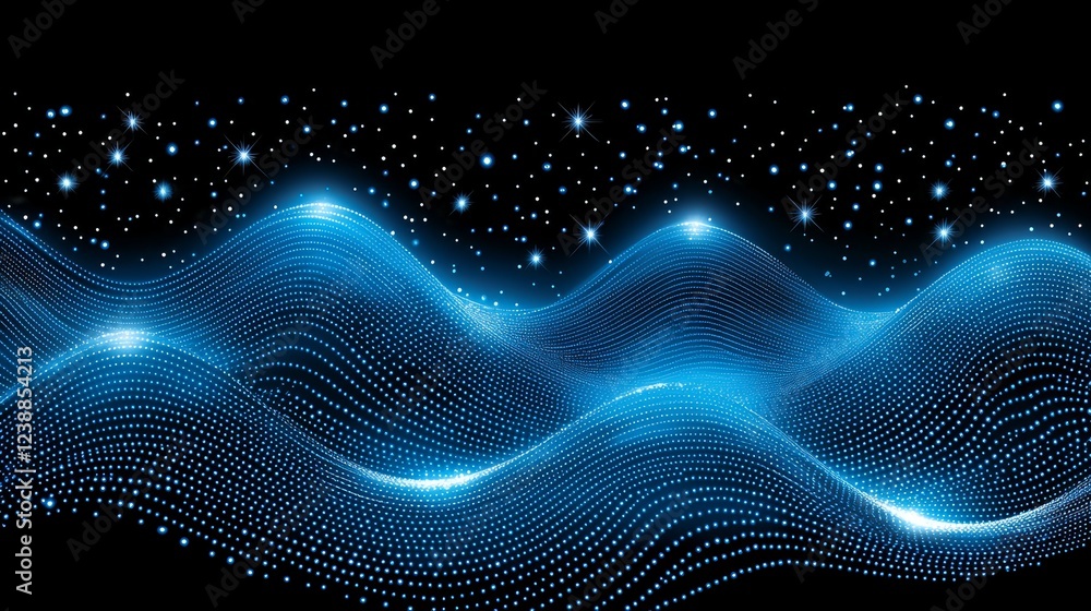 Poster rhythmic patterns entwining with data integrity for digital design visuals