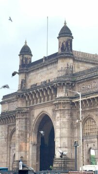 Gateway of India Mumbai Maharastra. The monument built in the early 20th century. Located in Mumbai overlooking the Arabian sea.Erected to commemorate the landing of Britishers in India.