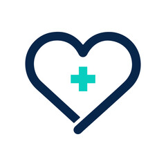 Heartfelt health care icon