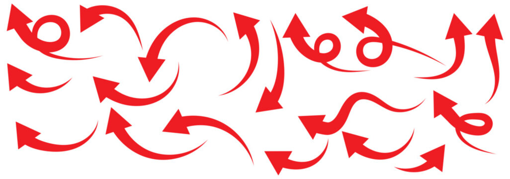 Arrows set black icons. Arrow icon. Arrow vector collection. Doddle arrow set, collection of arrows. Collection different arrows sign. Black vector arrows icons