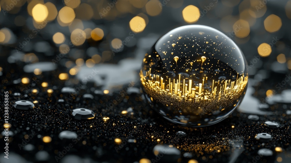 Poster the allure of quantum computing visualized through liquid and light effects
