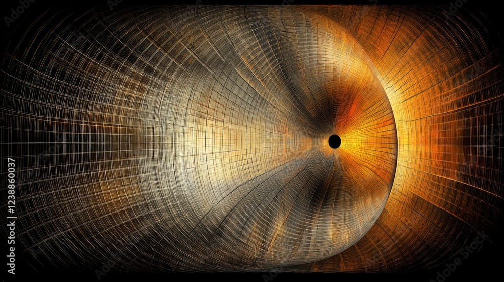 Poster visualizing the complexity of photons in an abstract light pattern