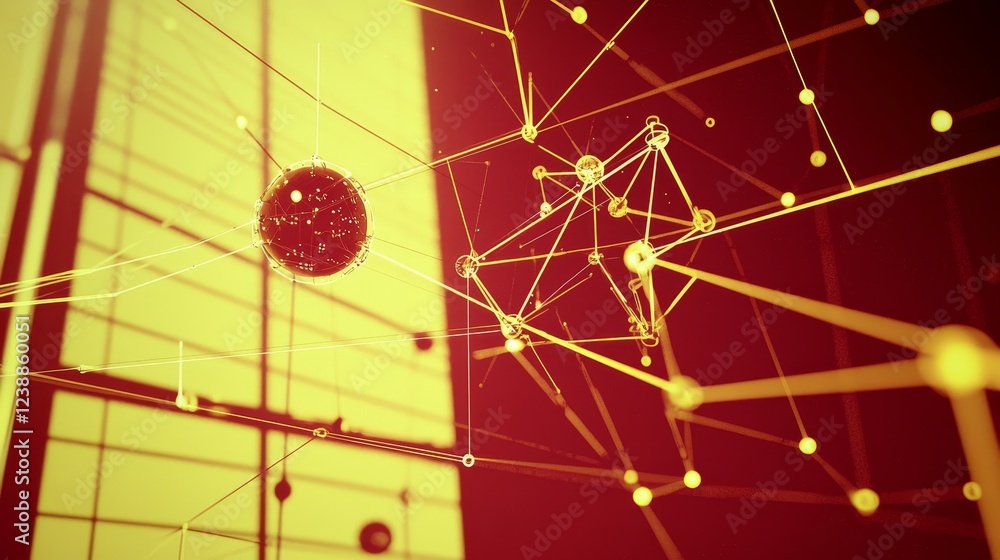 Poster visualizing the complexity of photons in abstract digital space
