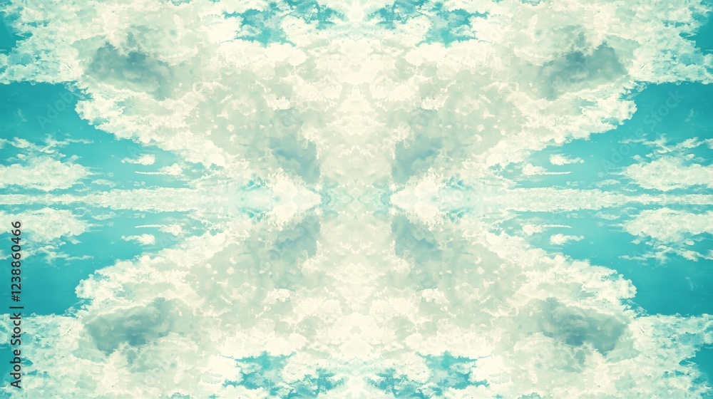 Poster the duality of nature captured through abstract reflection and symmetry