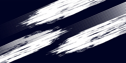 Pop art comic sports style vector illustration dots. Blue and white halftone dot pattern gradient grunge texture background.