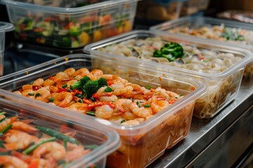 Close up of a buffet food