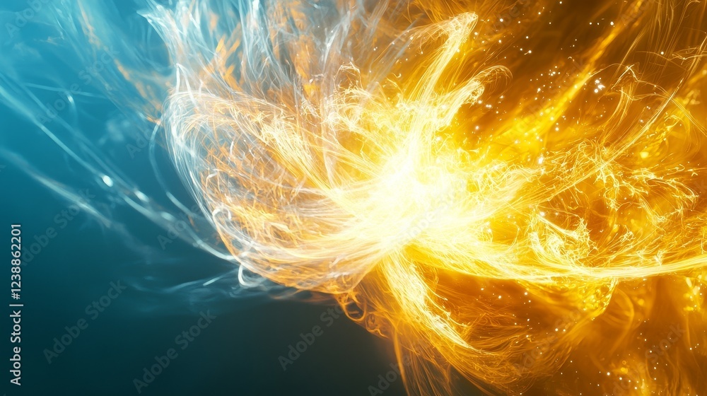 Aufkleber illuminating secrets of energy through intricate light patterns and colors