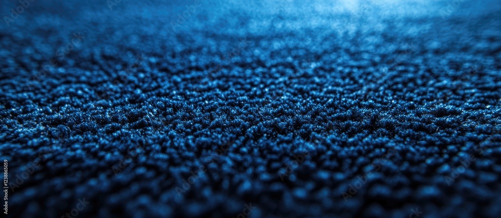 Poster abstract close-up of textured blue fabric surface with soft fibers and depth of field features copy 