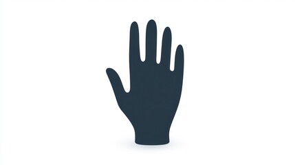 Obraz premium Hand gesture stop, white background, safety signal