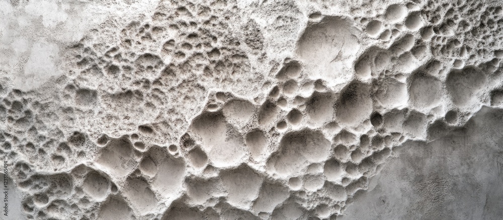 Poster close-up of textured concrete surface with bubbles and irregular patterns suitable for backgrounds a