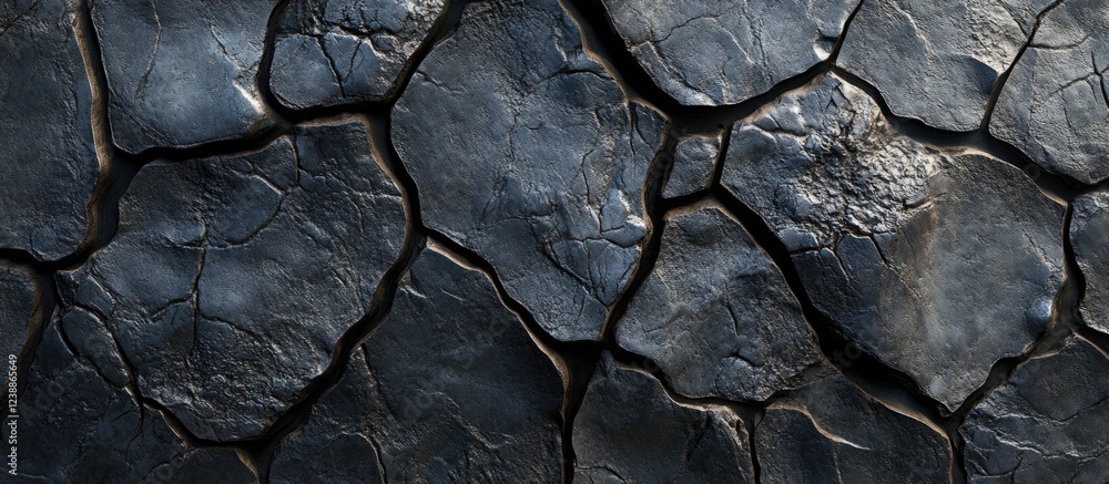 Poster cracked and weathered dark stone surface texture background ideal for design projects with copy spac