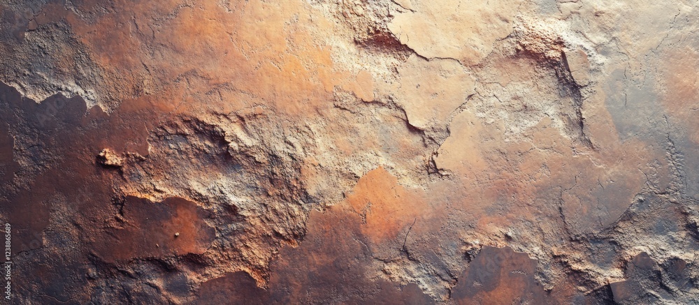 Poster textured abstract background with rustic brown and orange hues featuring rough surface cracks ideal 