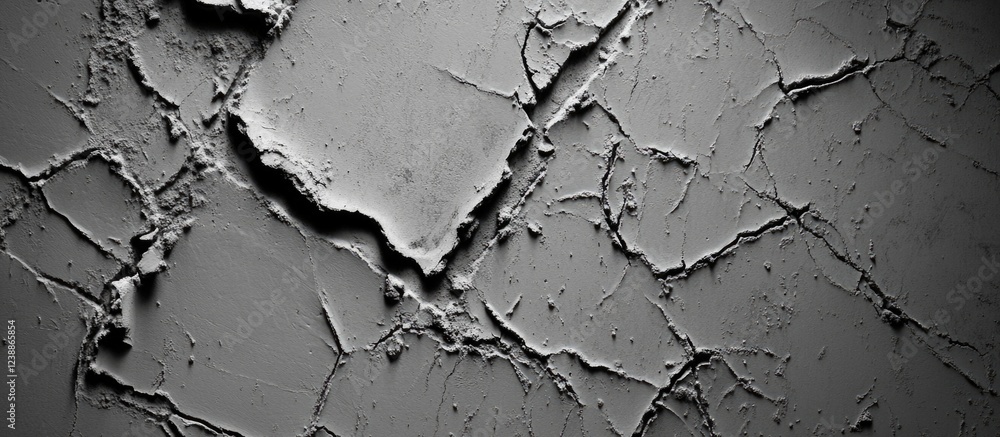Poster cracked gray wall texture background with irregular patterns and rough surface suitable for various 