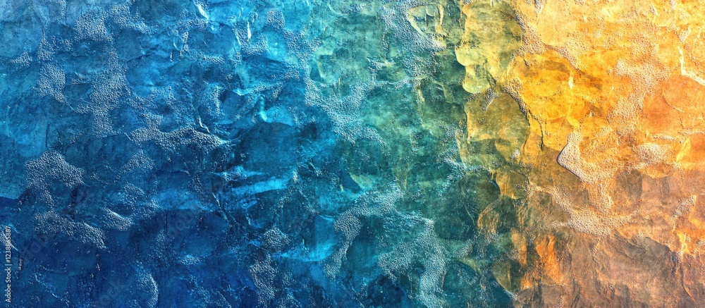 Poster colorful abstract textured background with blue green and yellow tones suitable for various design a