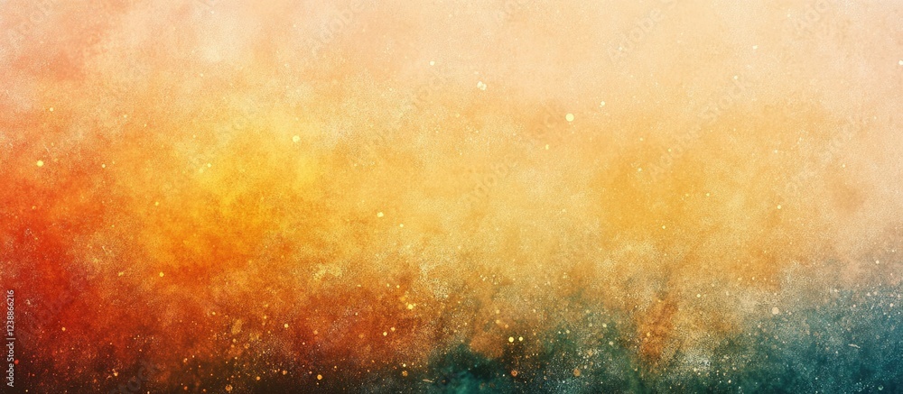 Aufkleber abstract gradient background with warm orange and cool teal colors, featuring a soft texture and sca