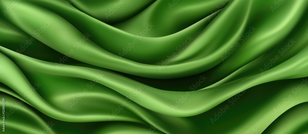 Poster green satin fabric texture with soft folds and curves ideal for background or design elements. copy 