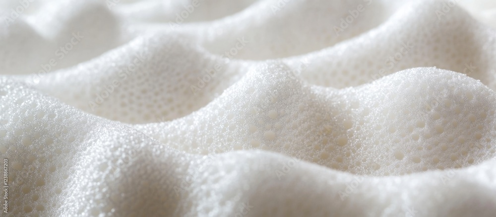 Poster white foam texture background with soft undulating surface and visible air bubbles ideal for abstrac