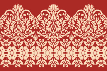 Motifs African boho paisley Floral Ikat pattern embroidery border. Ethnic ikat floral Ethnic Indian Pattern Ikat pattern Ethnic Pattern.Border Indian floral Aztec embroidery border seamless patterns.