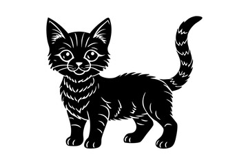 Lil Bub Silhouette Illustration - SVG, PNG, EPS, AI, PSD Files for Custom Cat Art