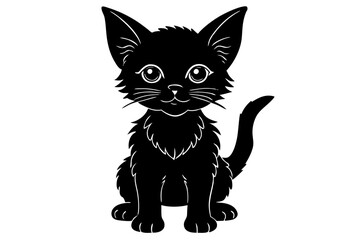 Lil Bub Silhouette Illustration - SVG, PNG, EPS, AI, PSD Files for Custom Cat Art