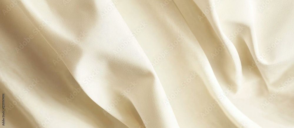 Poster beige textured fabric with soft folds and gentle drape suitable for backgrounds and surface design c