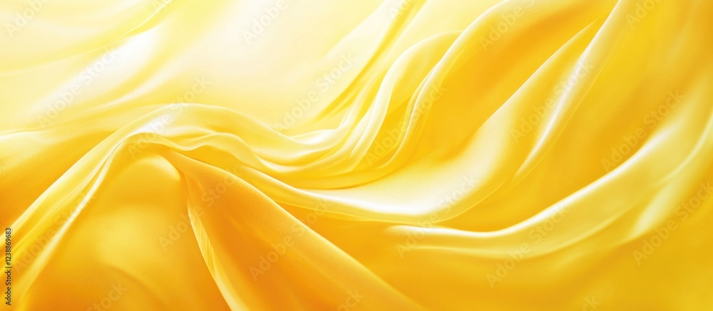 Poster yellow silk fabric texture with soft folds and flowing drapery ideal for background design and texti