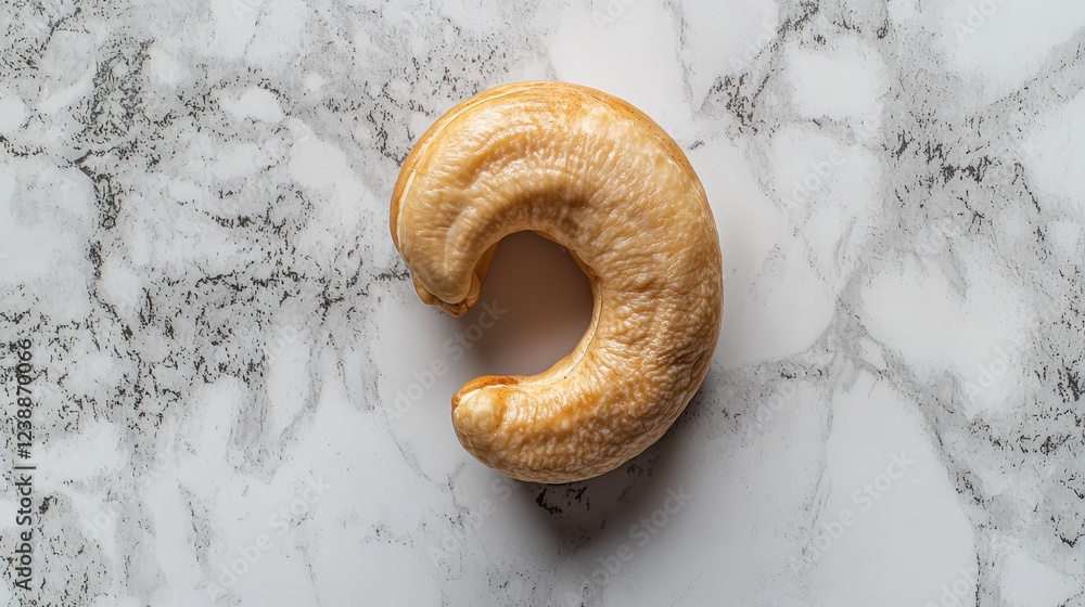 Aufkleber unique twisted pastry on marble countertop showcasing texture and color in a culinary setting for de