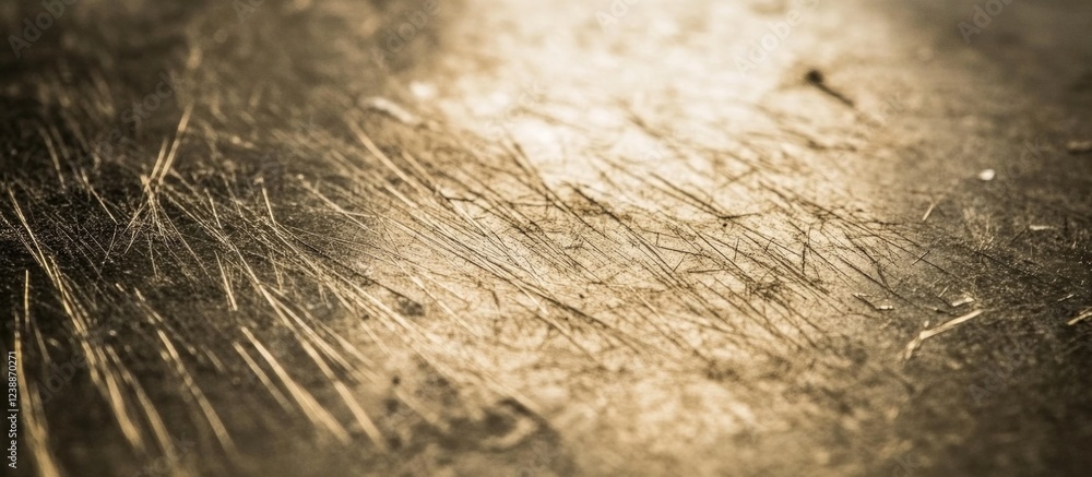 Poster close-up of scratched metallic surface with subtle textures and patterns suitable for backgrounds an