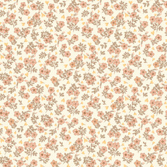 Ditsy floral seamless pattern. Small little flower pattern background. Repeat pattern. Ditsy print. Liberty style. Botanic surface design. Ditsy floral for fashion, texture, fabric, wrapping, decor © kurapika