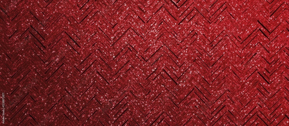 Poster red textured fabric background with a herringbone pattern and subtle glitter effect suitable for var