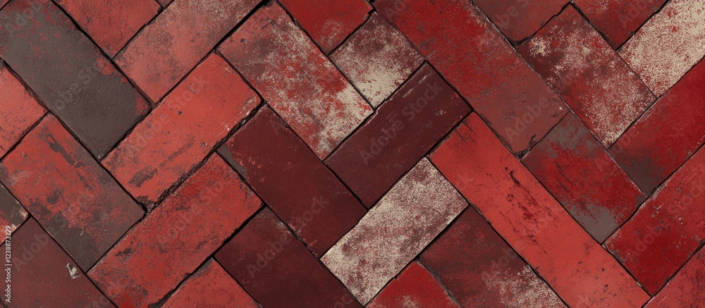 Poster red and dark brick tile pattern with weathered texture suitable for backgrounds and surfaces copy sp