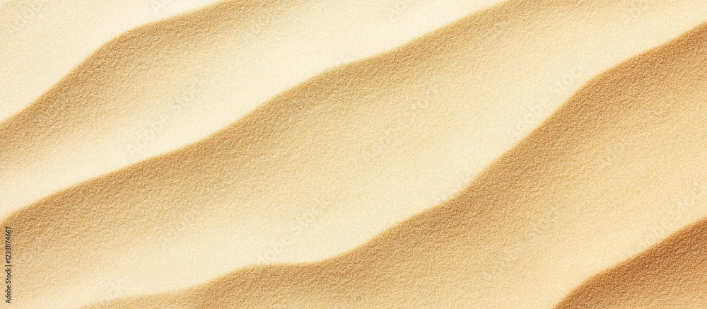 Poster desert sand dune patterns in golden beige tones with smooth wave-like textures and subtle shading, c
