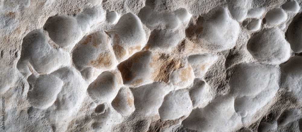 Poster close-up of textured rock surface with irregular shapes and varied shading