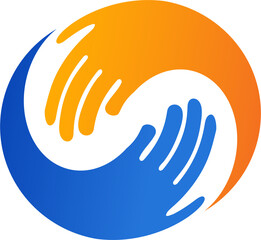 Abstract community and togetherness concept logo