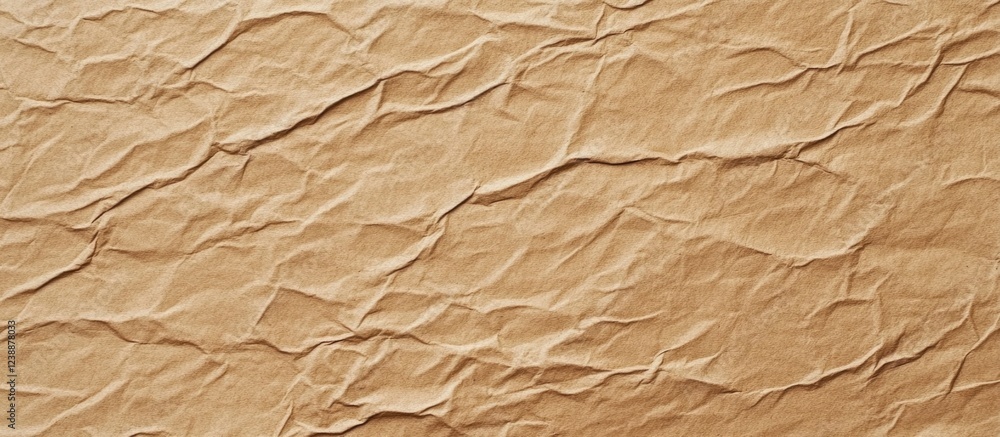 Aufkleber brown crumpled paper texture background with intricate folds and wrinkles suitable for design and ar