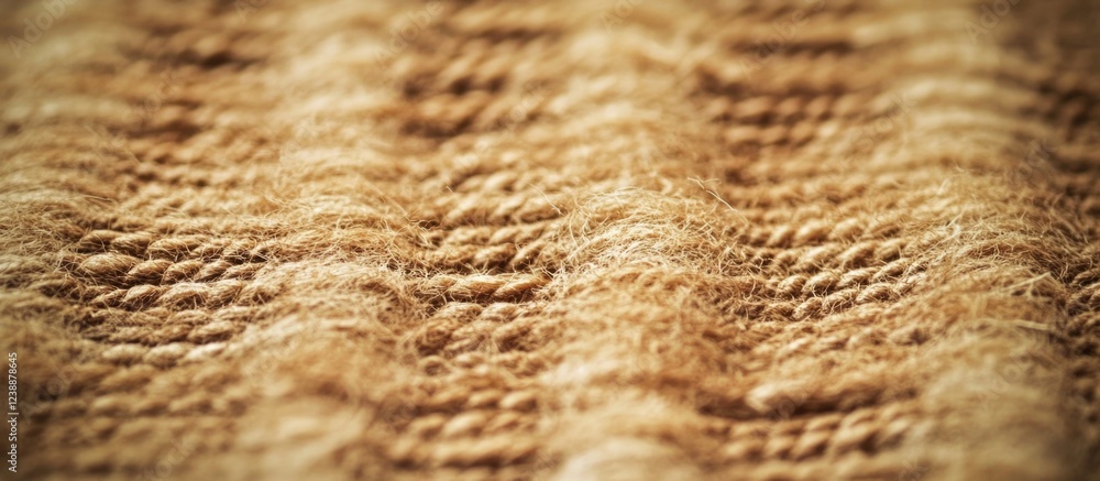 Poster textured surface of natural brown fabric showcasing fine fibers and intricate woven pattern with war