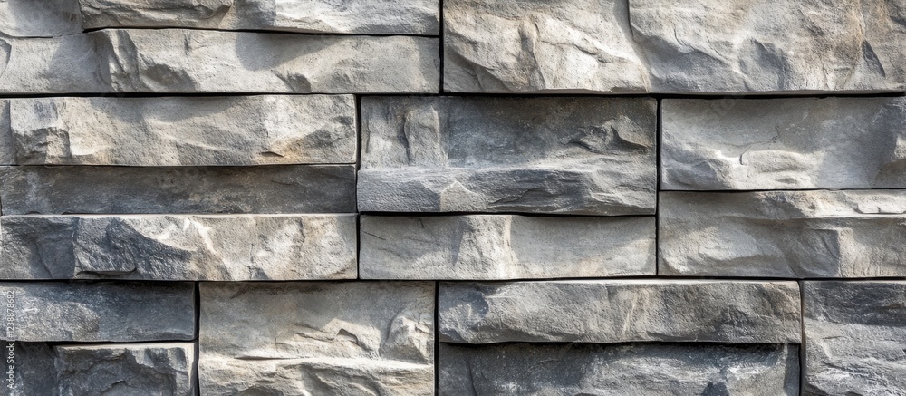 Aufkleber textured stone wall with varying shades of gray and natural patterns for architectural backgrounds a