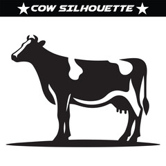 Cow silhouette vector illustration design.