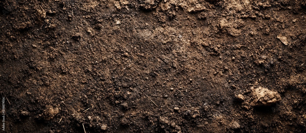 Poster dirt texture background with soil and rocky elements suitable for various design projects copy space