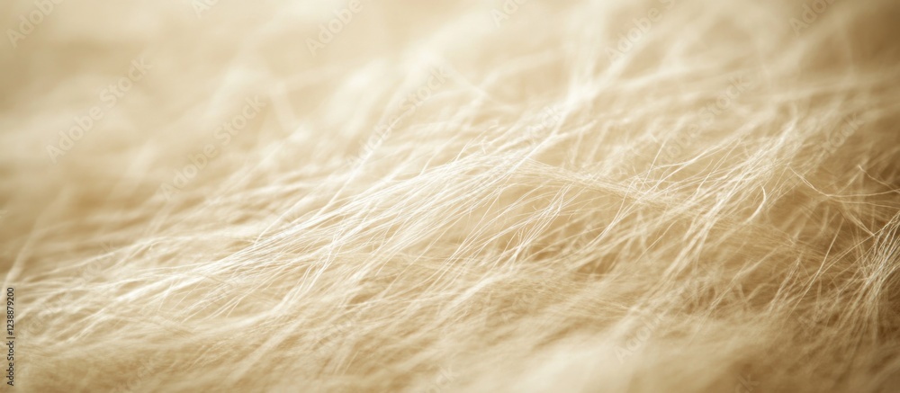 Poster close-up of soft textured fur or hair with natural light creating a warm and neutral background suit