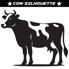 Cow silhouette vector illustration design.