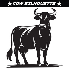 Cow silhouette vector illustration design.
