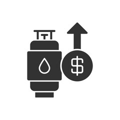 Gas Cylinder Price Growth Icon