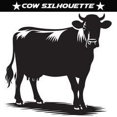 Cow silhouette vector illustration design.