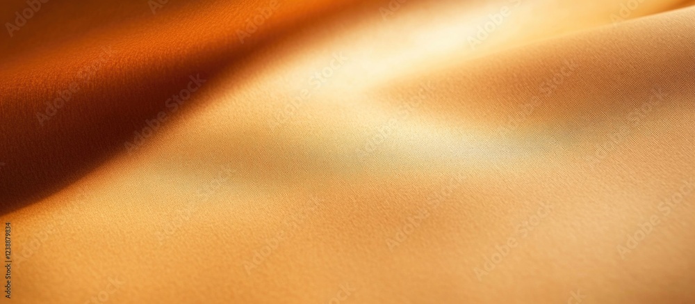 Poster smooth orange fabric texture with soft light reflections and gradient shades suitable for background