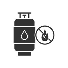 Gas Cylinder Icon - No Fire Icon